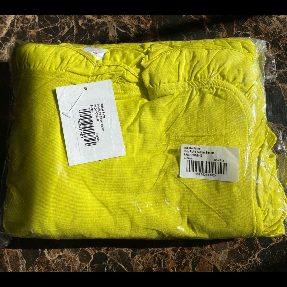 Kickee Pants Toddler Ruffle Blanket Banana Yellow